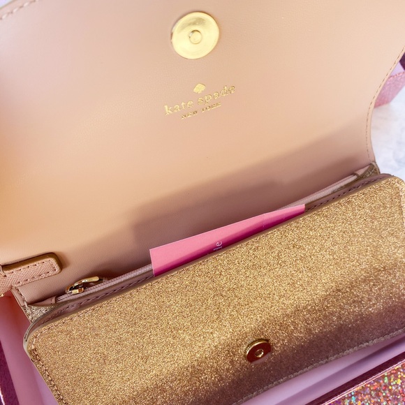 NWT Kate Spade Glitter Wristlet RoseGold - Picture 2 of 3